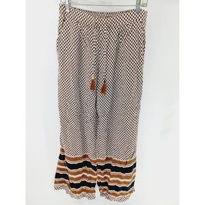 Atmosphere Trousers Pants Women’s Multicolor US 10 EUR 42 Wide Leg Boho Beachy